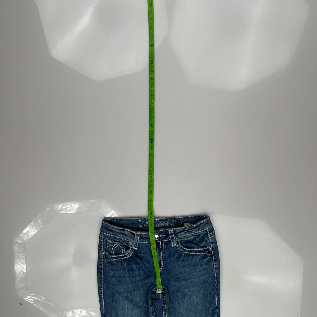 Adele Martin Boot Cut Jeans - 28W UK 6 Blue Cotton - Image 4