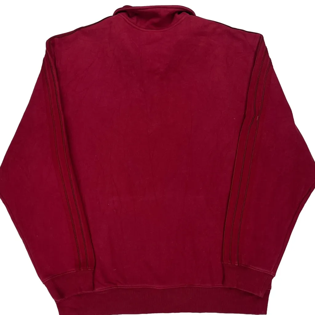 Adidas 1/4 Zip - Large Red Polyester - Image 6