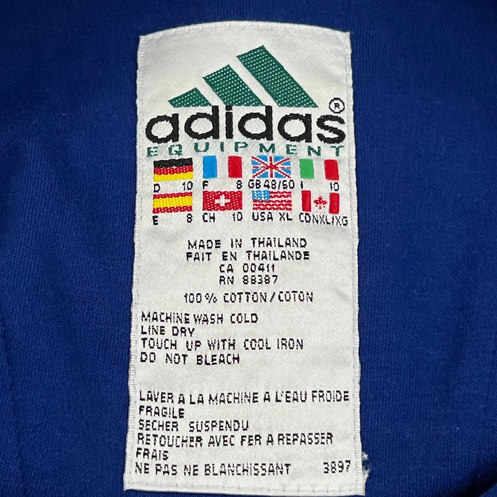 Adidas Equipment 1/4 Zip - XL Blue Cotton - Image 3