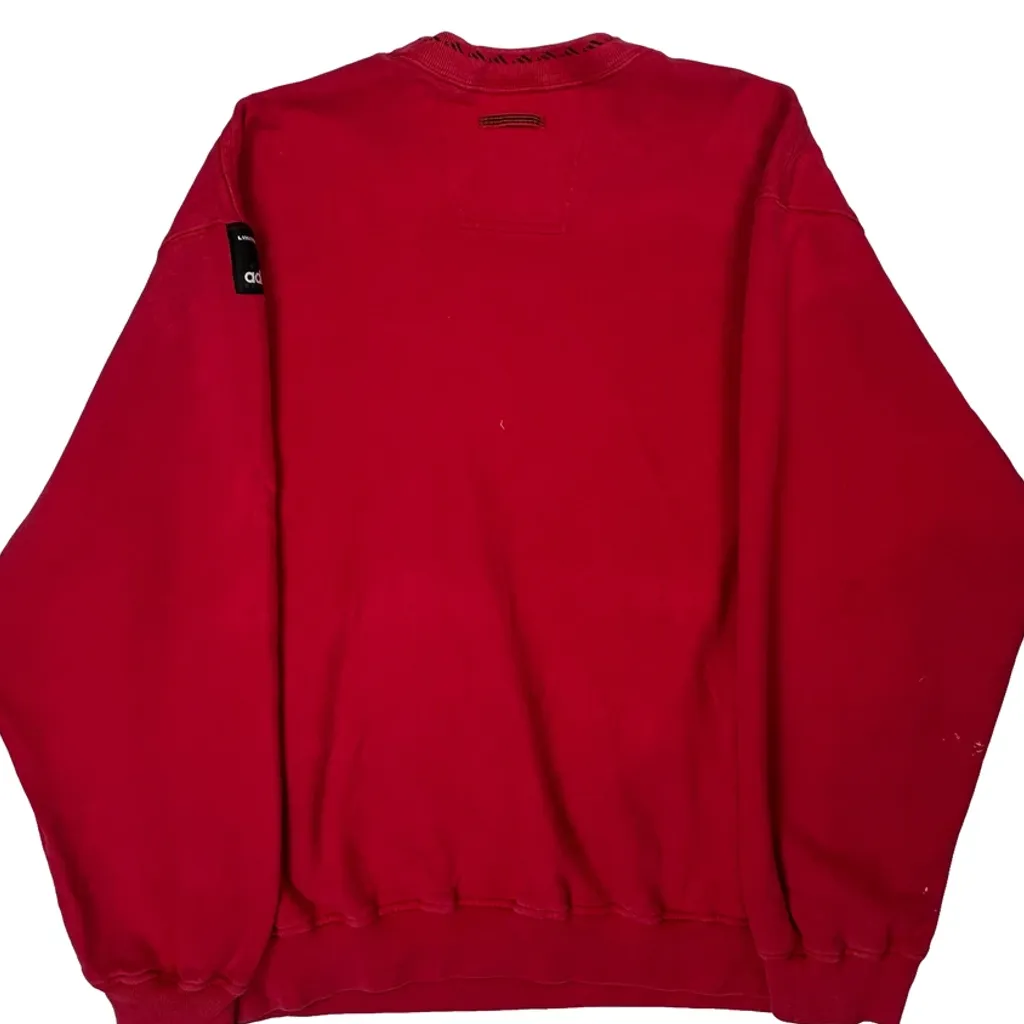 Adidas Equipment Spellout Sweatshirt - 2XL Red Cotton - Image 6