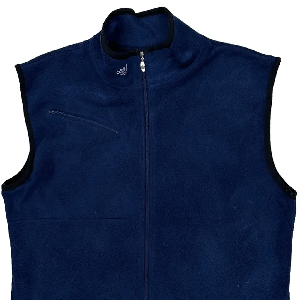 Adidas Fleece Vest - Large Blue Polyester - Image 4