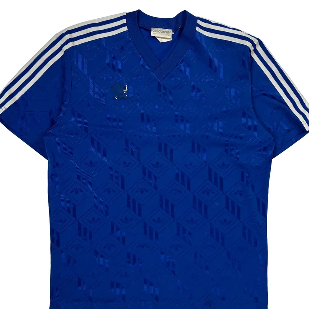 Adidas Football Shirt - Large Blue Polyester - Image 5