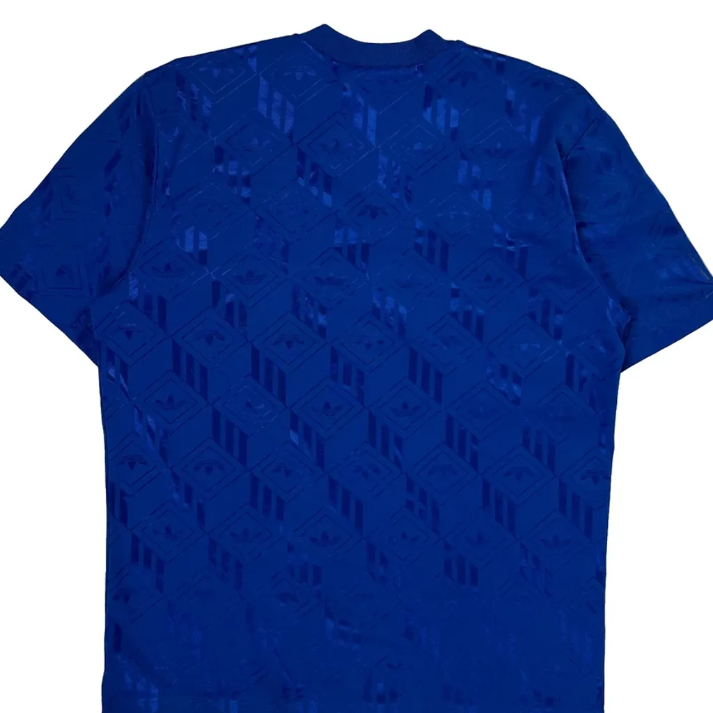 Adidas Football Shirt - Large Blue Polyester - Image 6