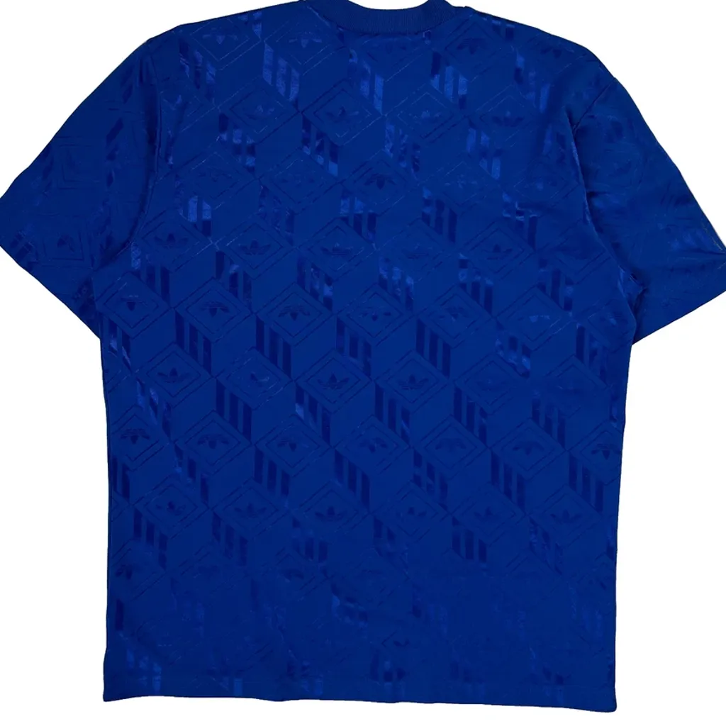 Adidas Football Shirt - Large Blue Polyester - Image 7