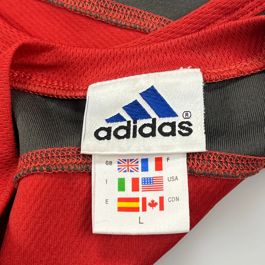 Adidas Football Shirt - Large Grey Polyester - Image 3