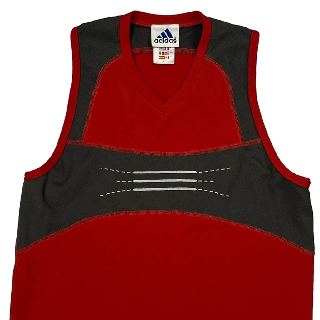Adidas Football Shirt - Large Grey Polyester - Image 5