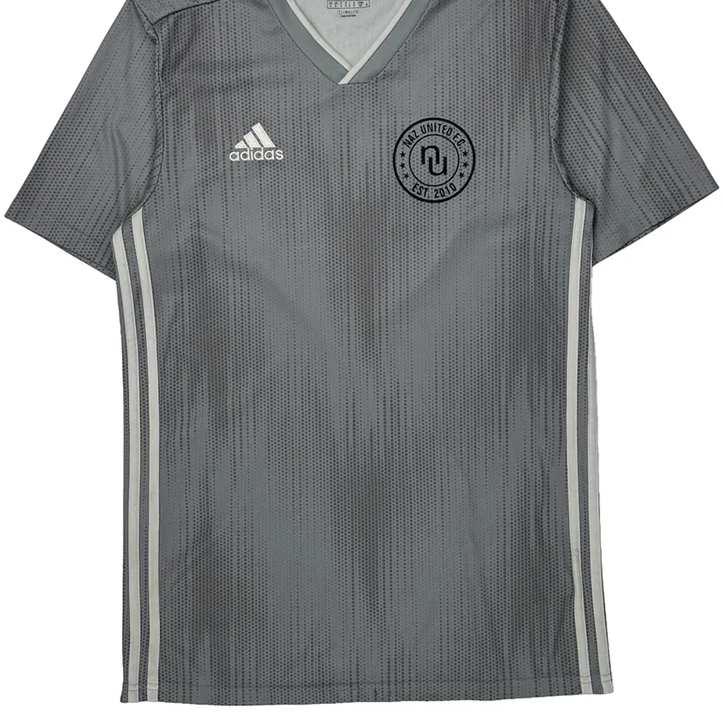 Adidas Football Shirt - Small Grey Polyester - Image 5