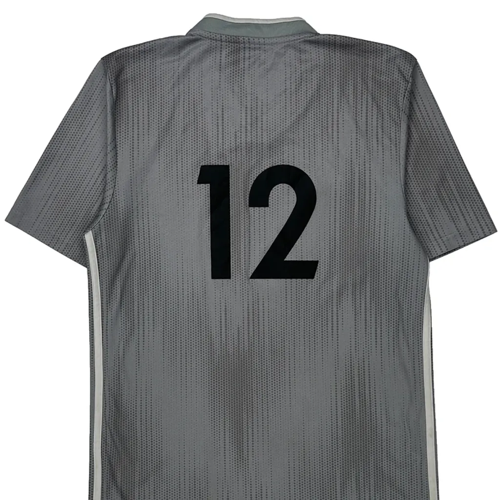 Adidas Football Shirt - Small Grey Polyester - Image 7