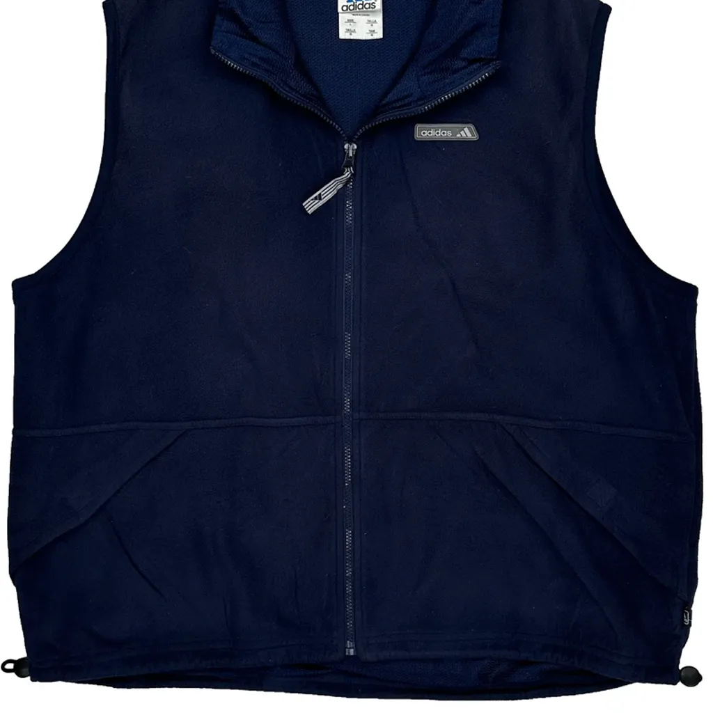 Adidas Gilet - Large Navy Polyester - Image 5