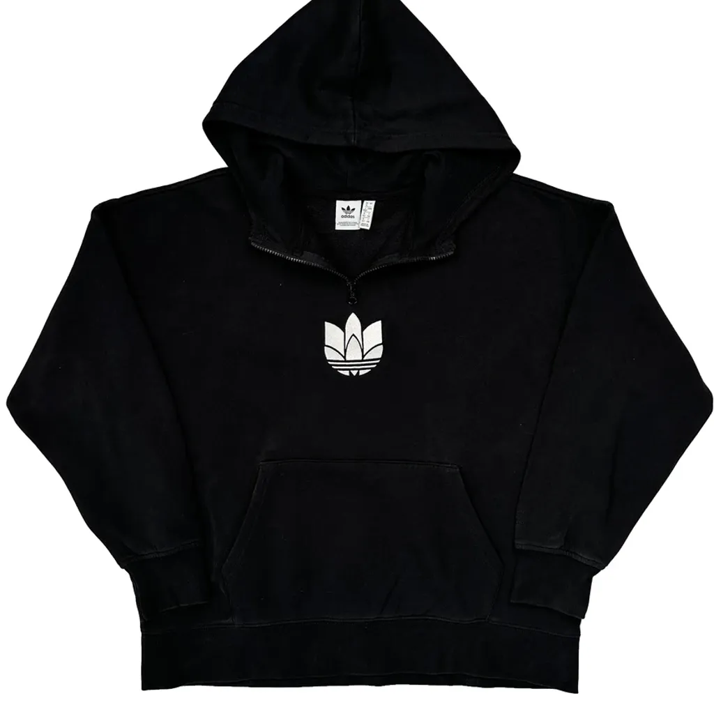 Adidas Hoodie - Medium Black Cotton - Image 4