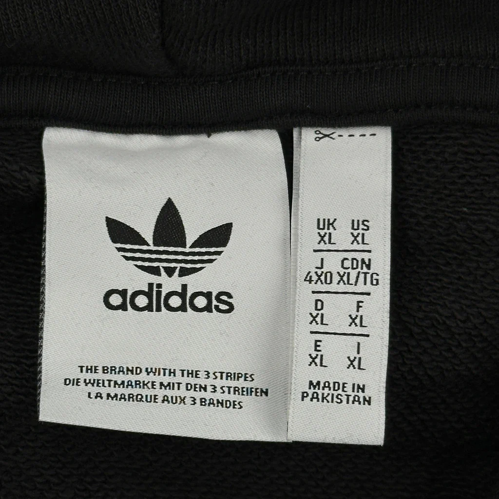 Adidas Hoodie - XL Black Cotton - Image 3