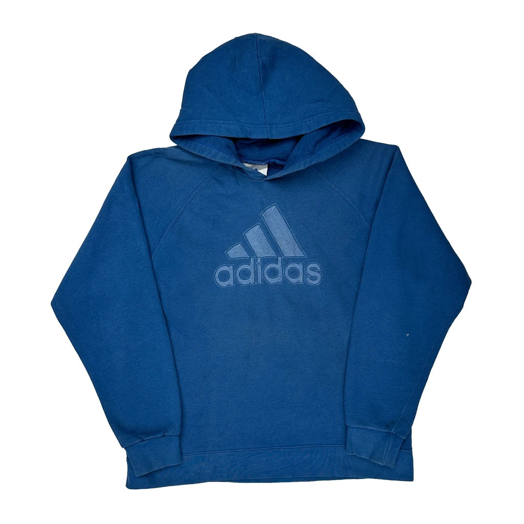 Adidas Hoodie - Medium Blue Cotton