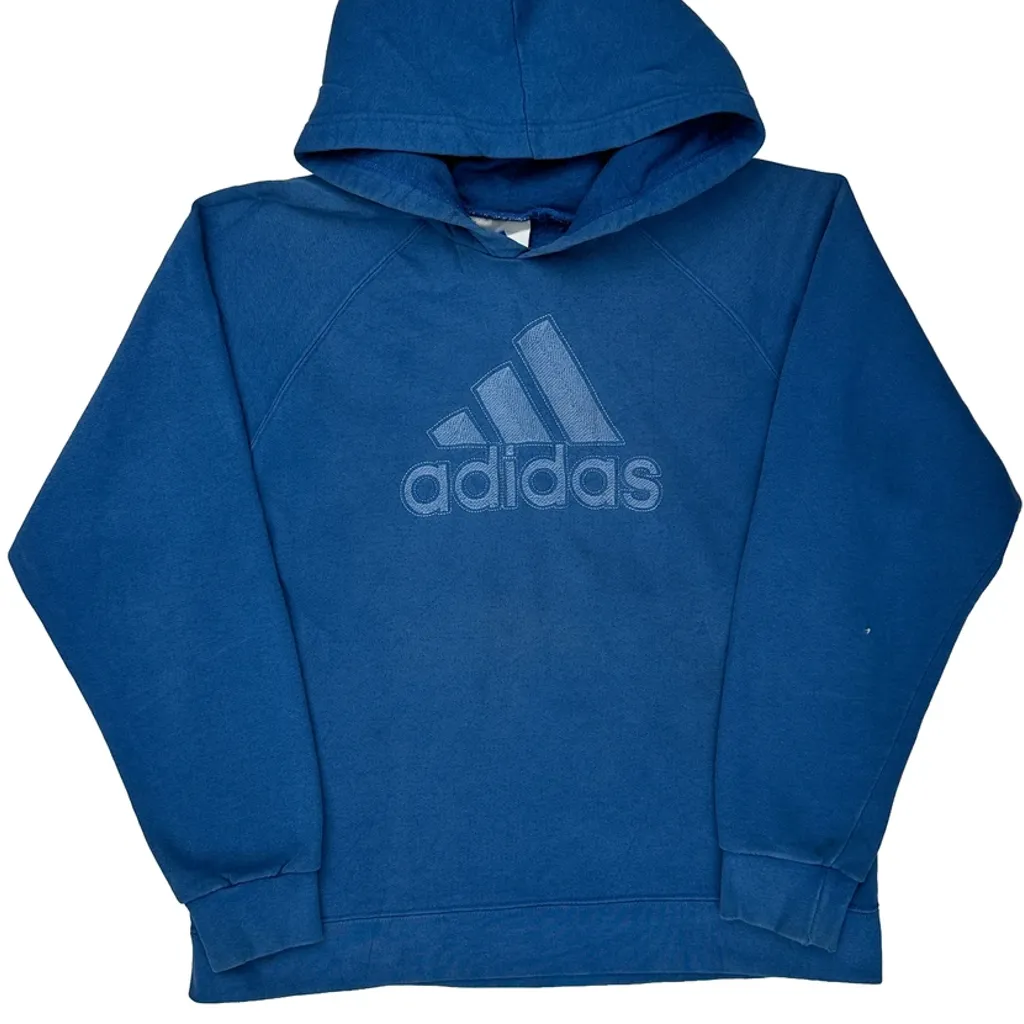 Adidas Hoodie - Medium Blue Cotton - Image 4