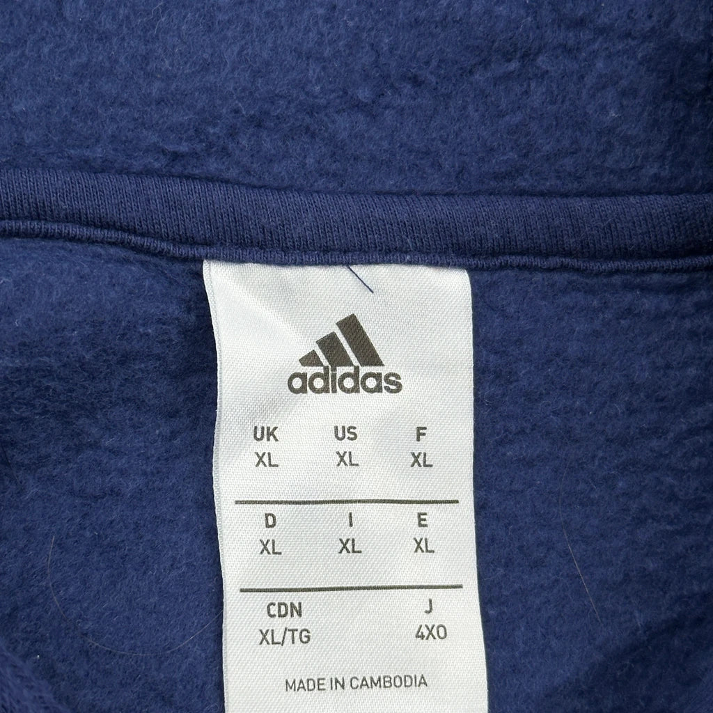 Adidas Hoodie - XL Blue Cotton - Image 3