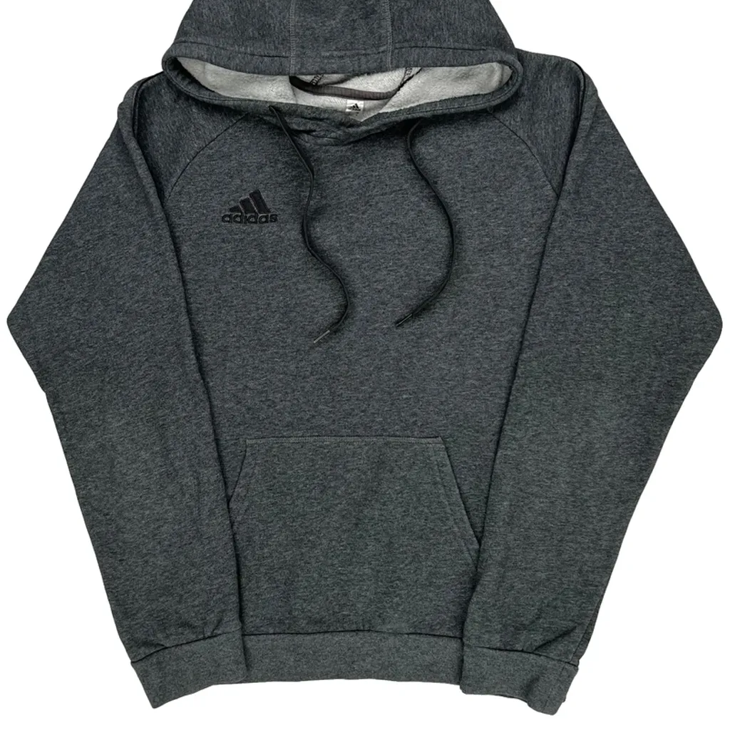 Adidas Hoodie - Small Gray Cotton Blend - Image 4