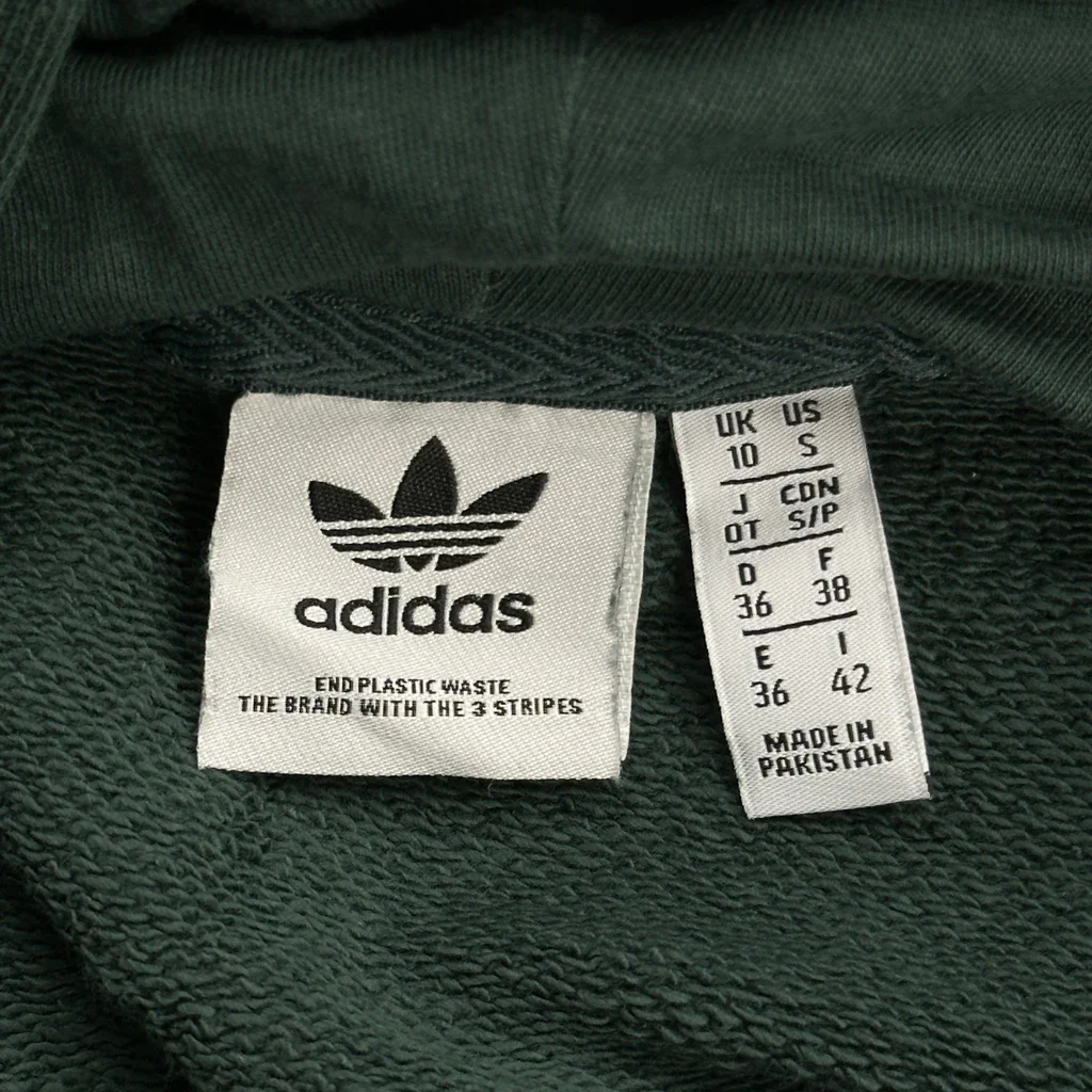 Adidas Hoodie - Small Green Cotton - Image 3