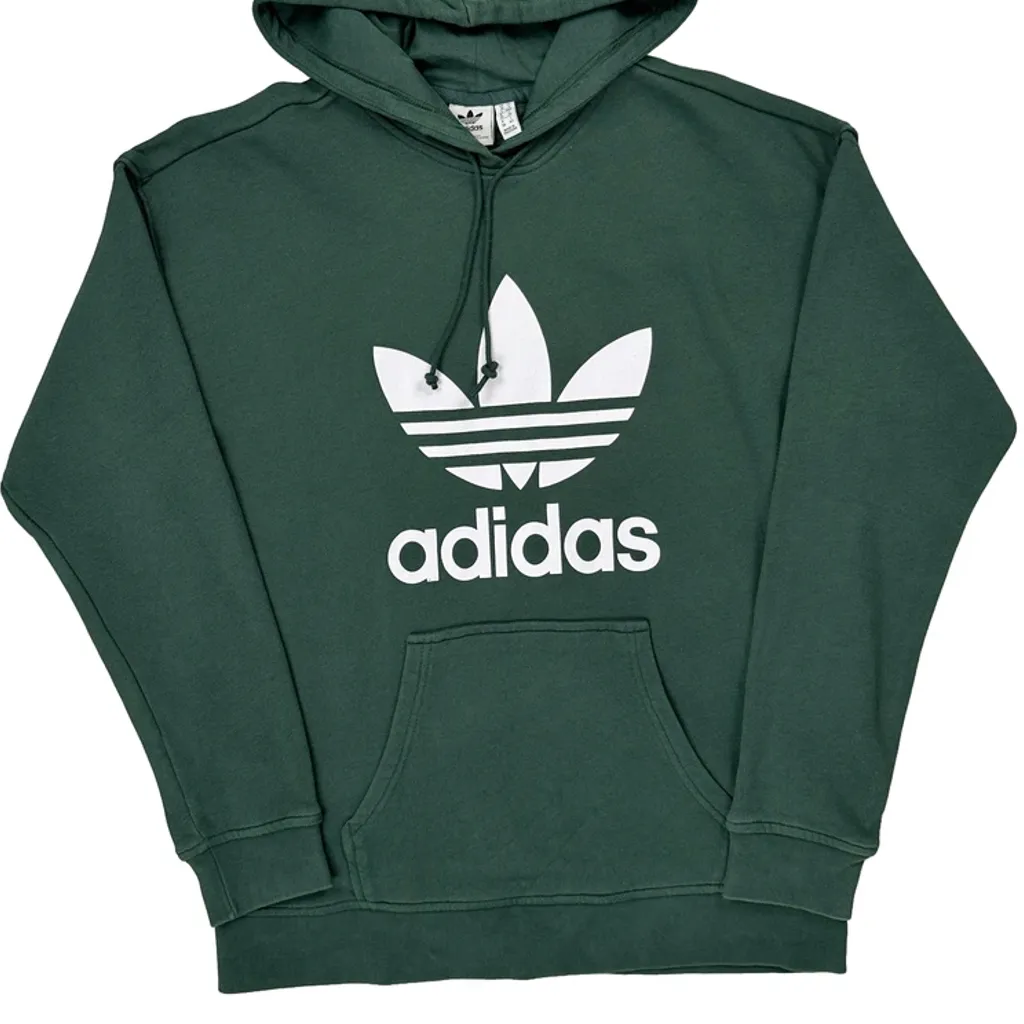 Adidas Hoodie - Small Green Cotton - Image 4