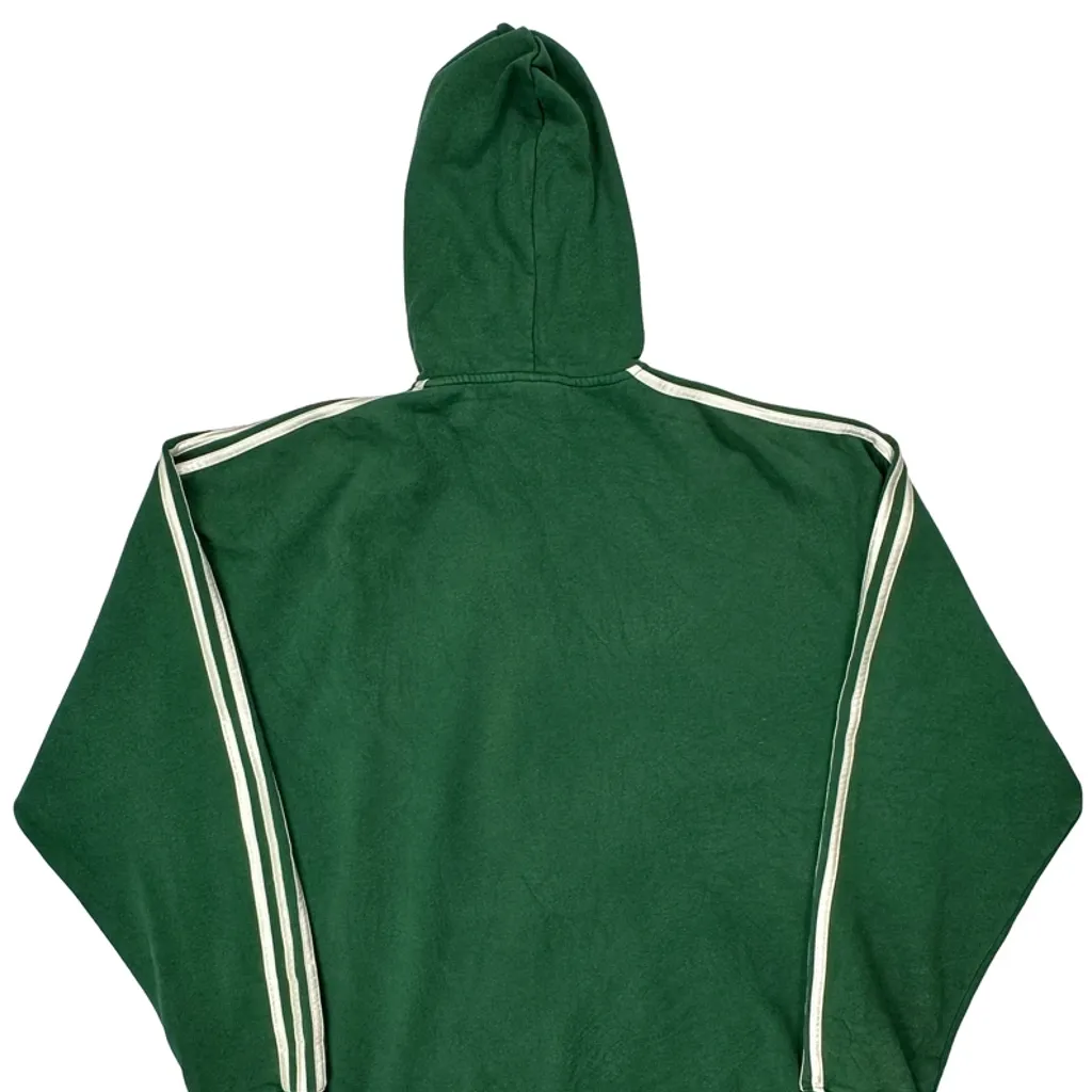 Adidas College Hoodie - XL Green Cotton - Image 6