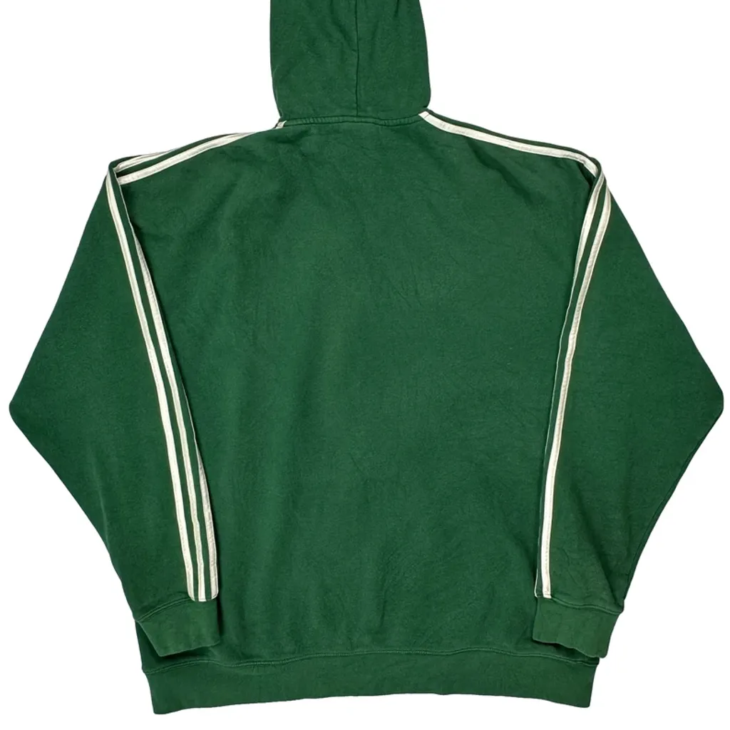 Adidas College Hoodie - XL Green Cotton - Image 7