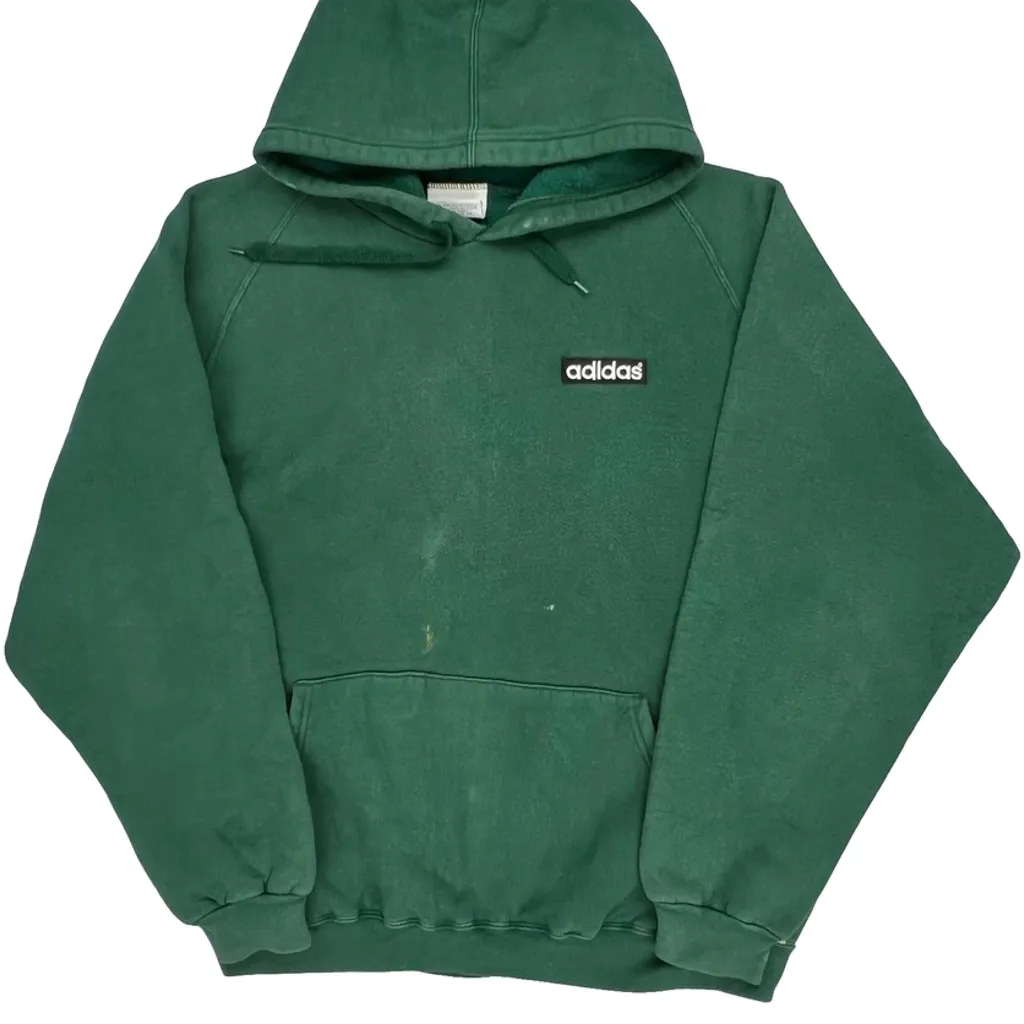 Adidas Hoodie - XL Green Cotton - Image 4