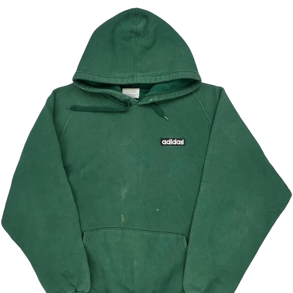 Adidas Hoodie - XL Green Cotton - Image 5