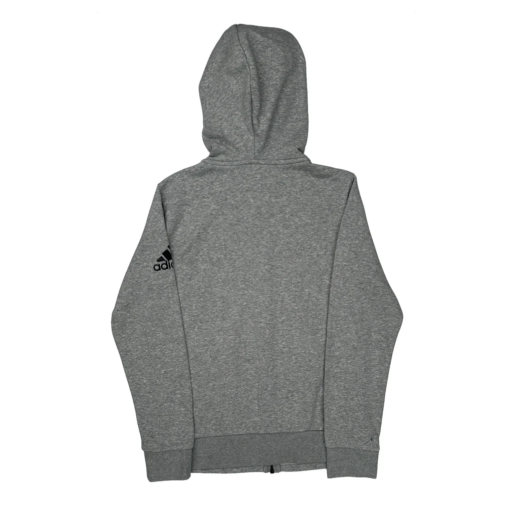 Adidas Hoodie - Medium Grey Cotton Blend - Image 2