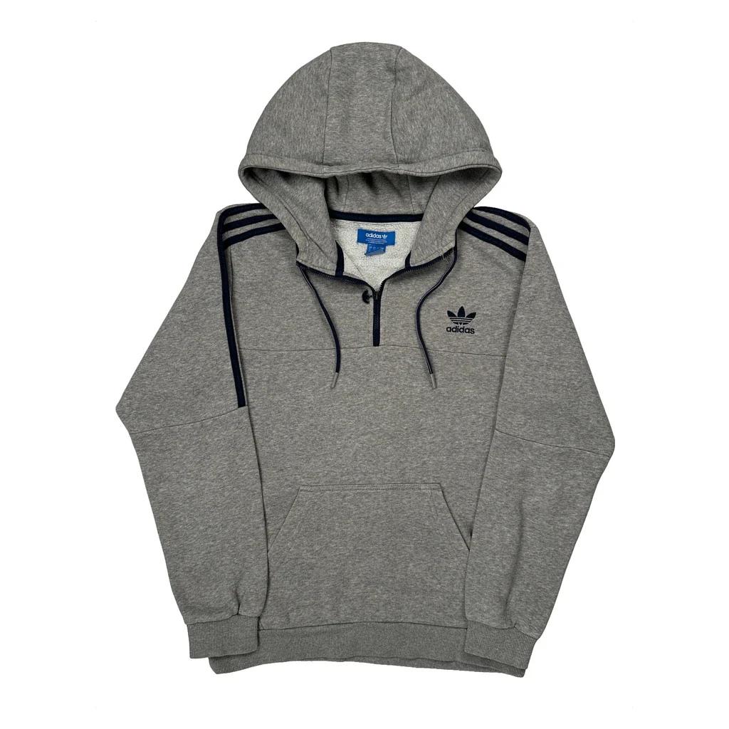 Adidas Hoodie - Small Grey Cotton