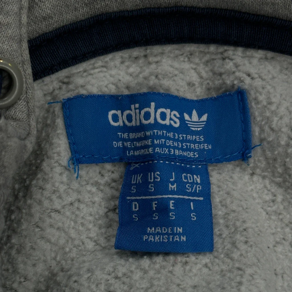 Adidas Hoodie - Small Grey Cotton - Image 3