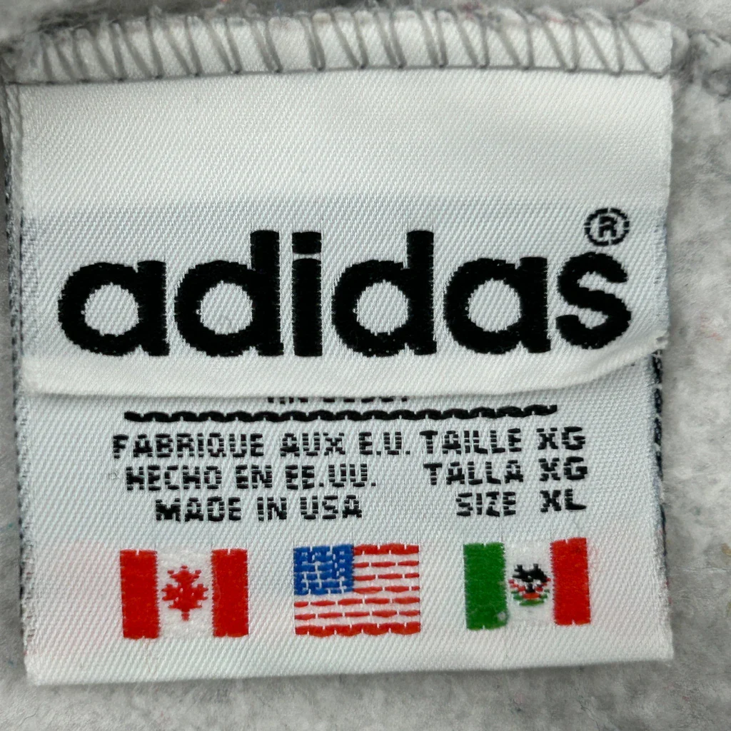 Adidas Boxy Hoodie - XL Grey Cotton - Image 3