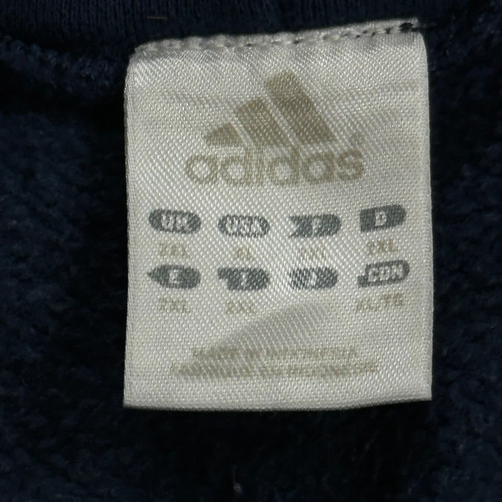 Adidas Hoodie - Large Navy Cotton - Image 3