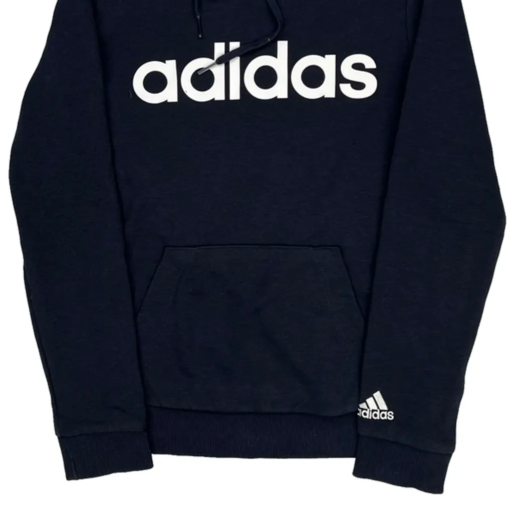Adidas Hoodie - XS Navy Cotton Blend - Image 5
