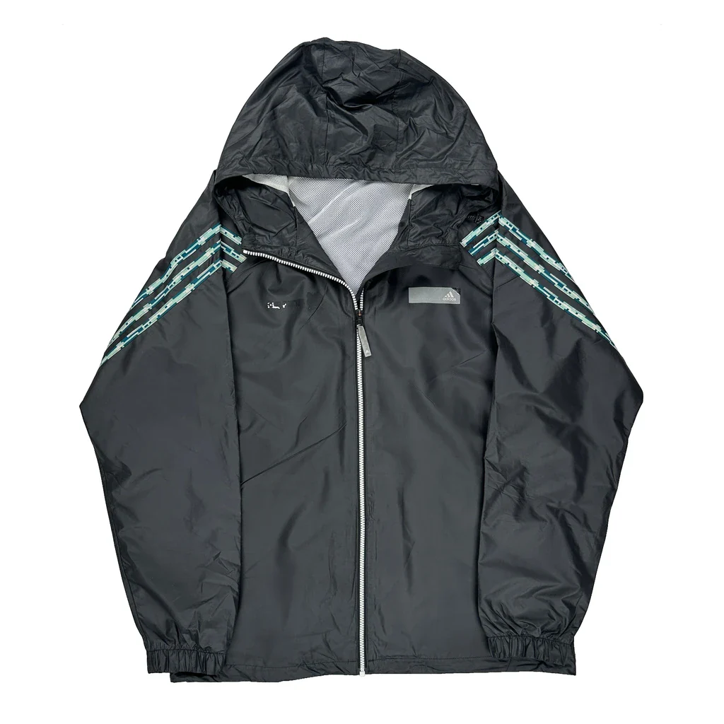 Adidas Jacket - Large Black Polyester