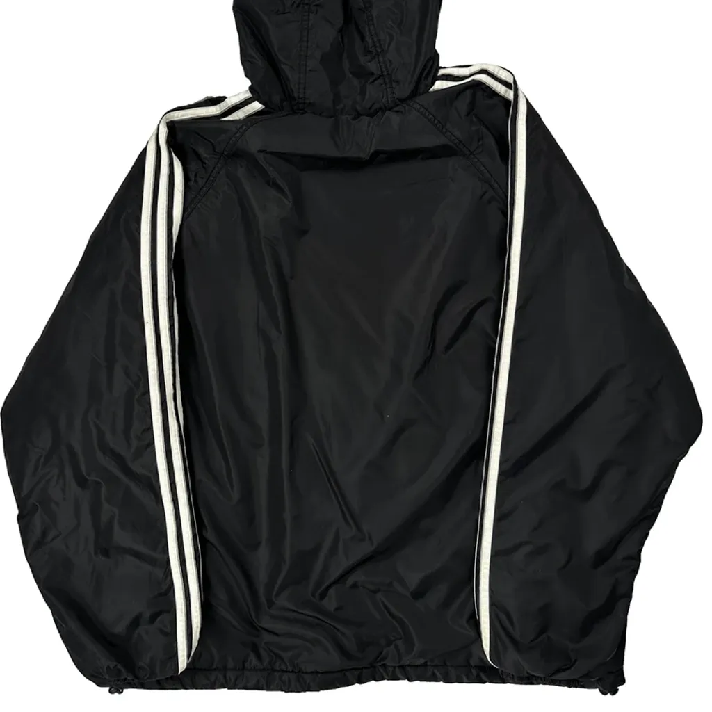 Adidas Striped Jacket - XL Black Nylon - Image 6