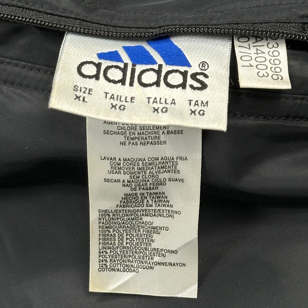 Adidas Striped Jacket - XL Black Polyester - Image 3