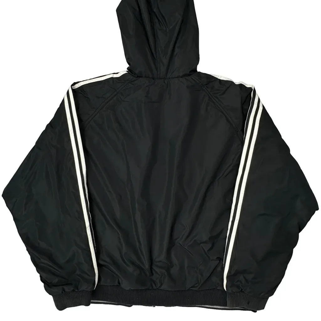 Adidas Striped Jacket - XL Black Polyester - Image 4