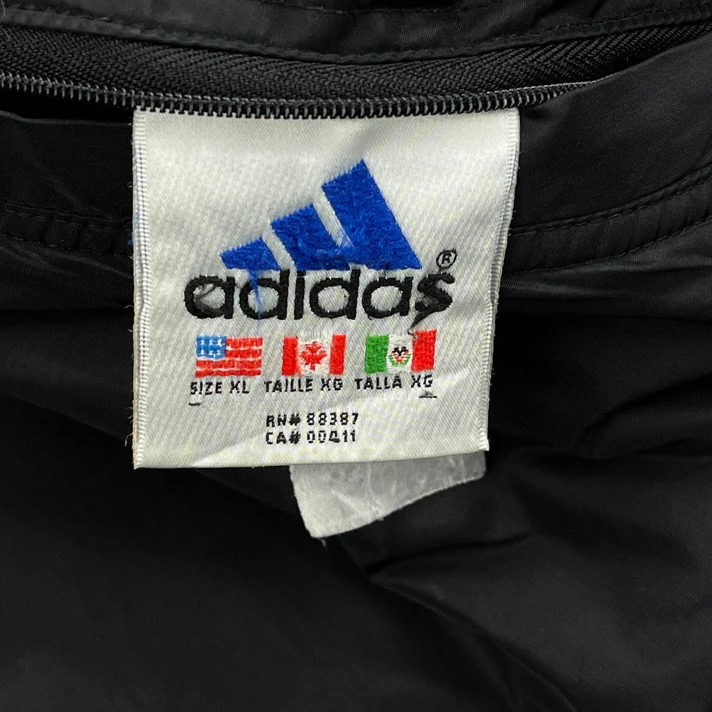 Adidas Striped Jacket - XL Black Polyester - Image 3