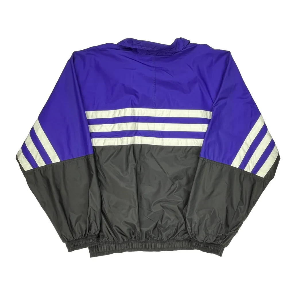 Adidas Striped Jacket - Large Block Colour Polyester - Image 2