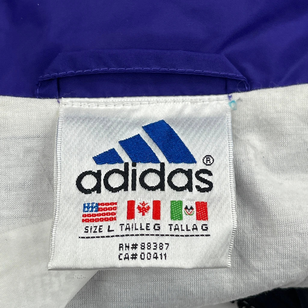 Adidas Striped Jacket - Large Block Colour Polyester - Image 3