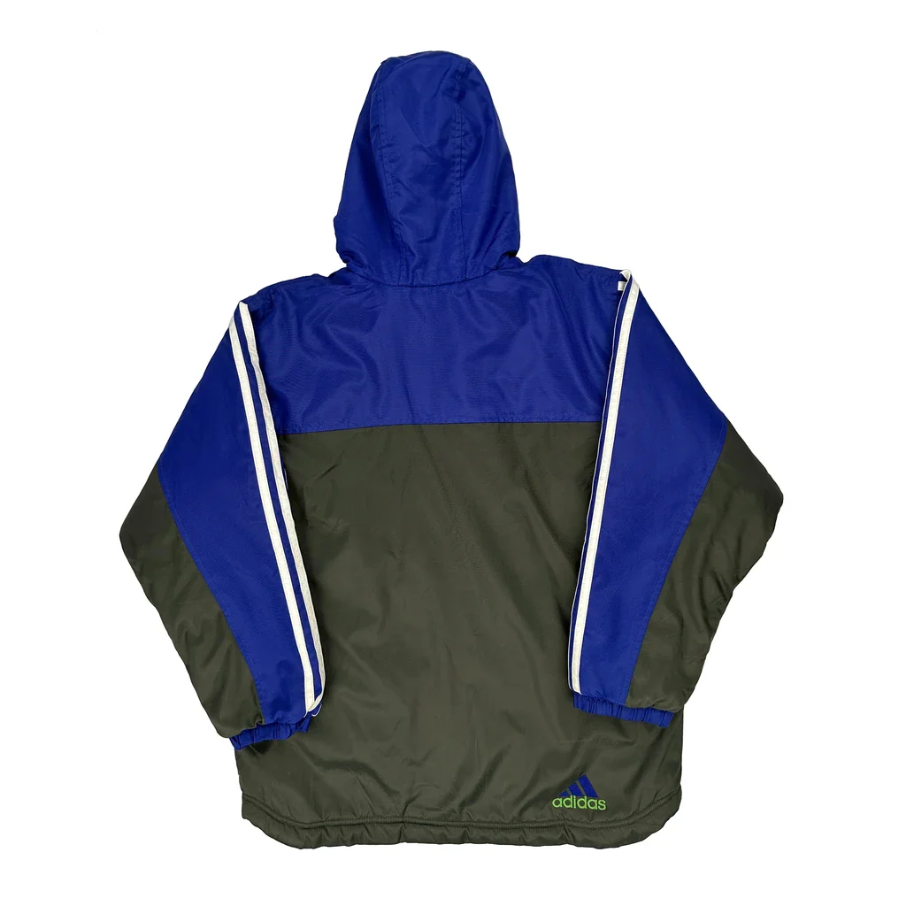 Adidas Striped Jacket - Medium Blue Polyester - Image 2
