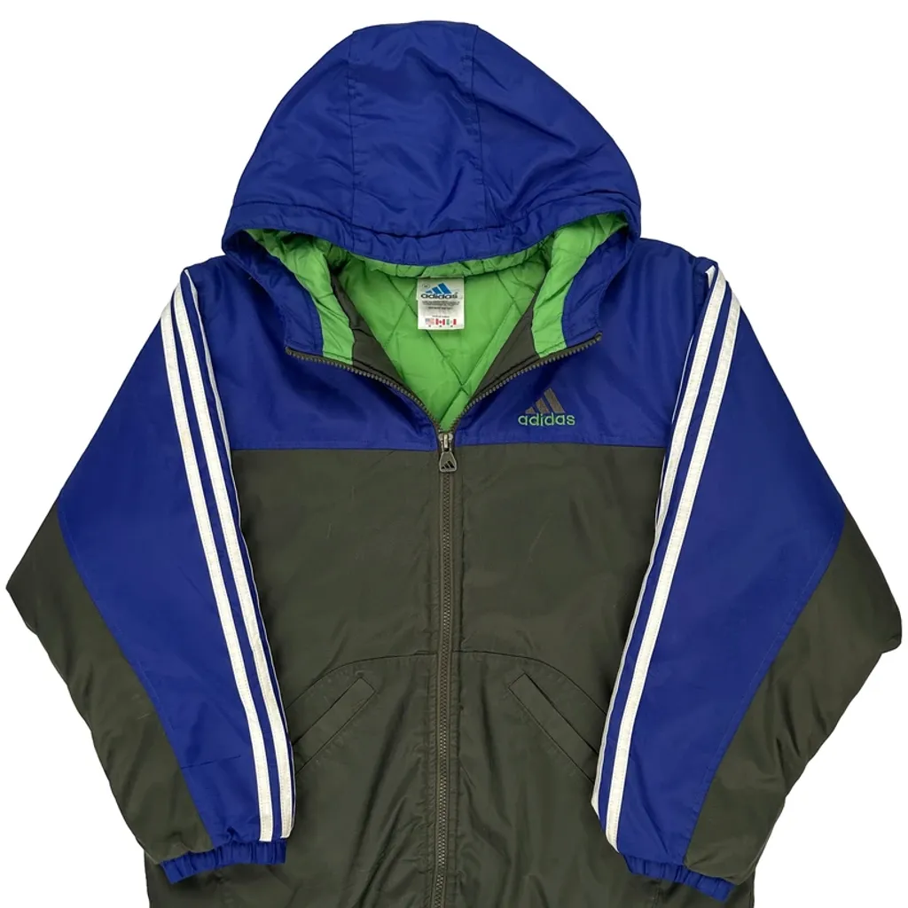 Adidas Striped Jacket - Medium Blue Polyester - Image 6