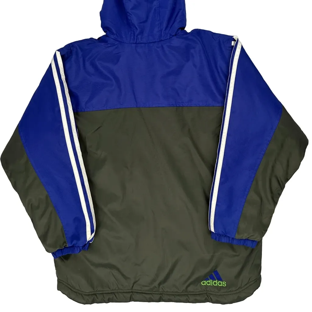 Adidas Striped Jacket - Medium Blue Polyester - Image 7