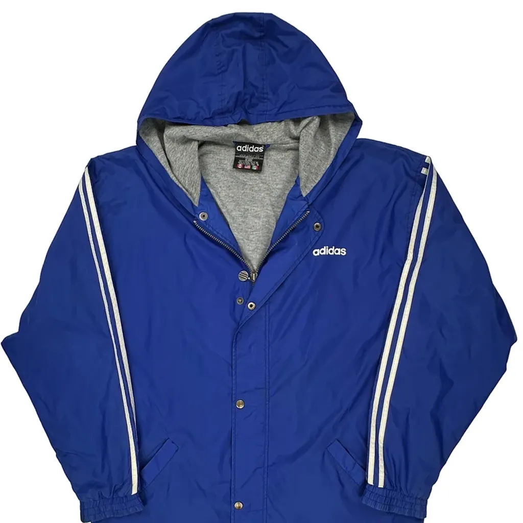 Adidas Striped Jacket - Medium Gray Polyester - Image 4