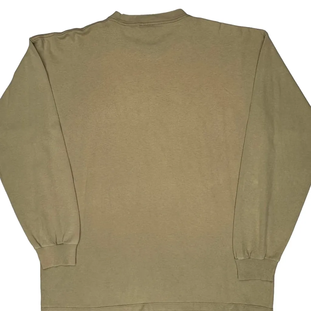 Adidas Striped Long Sleeve T-Shirt - XL Beige Cotton - Image 7