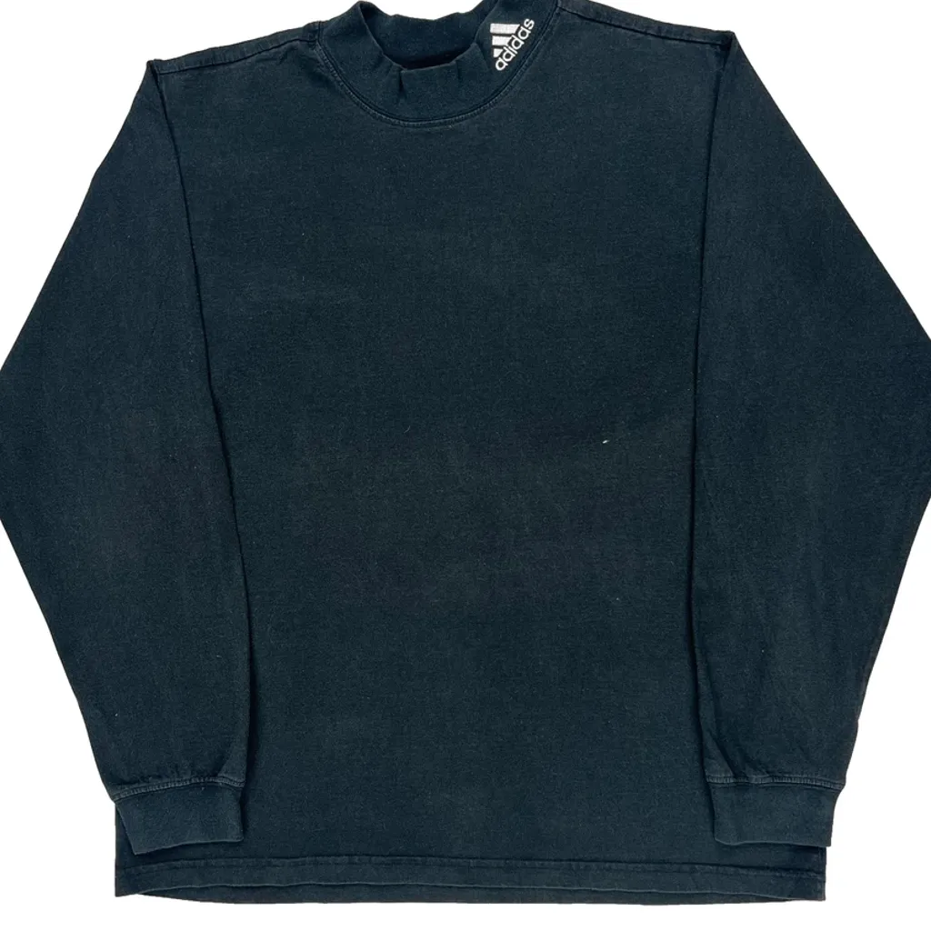 Adidas Long Sleeve T-Shirt - Medium Black Cotton - Image 4