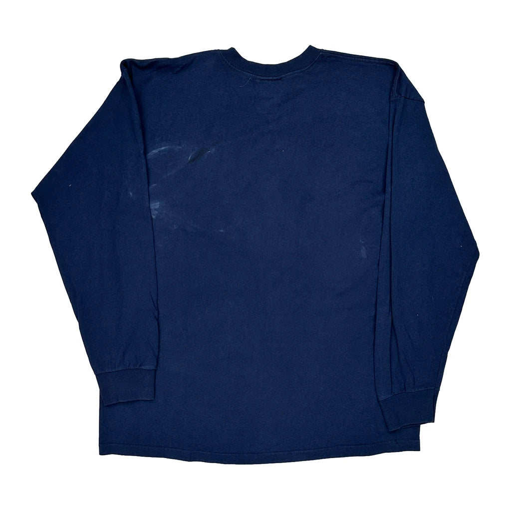 Adidas Long Sleeve T-Shirt - XL Navy Cotton - Image 2