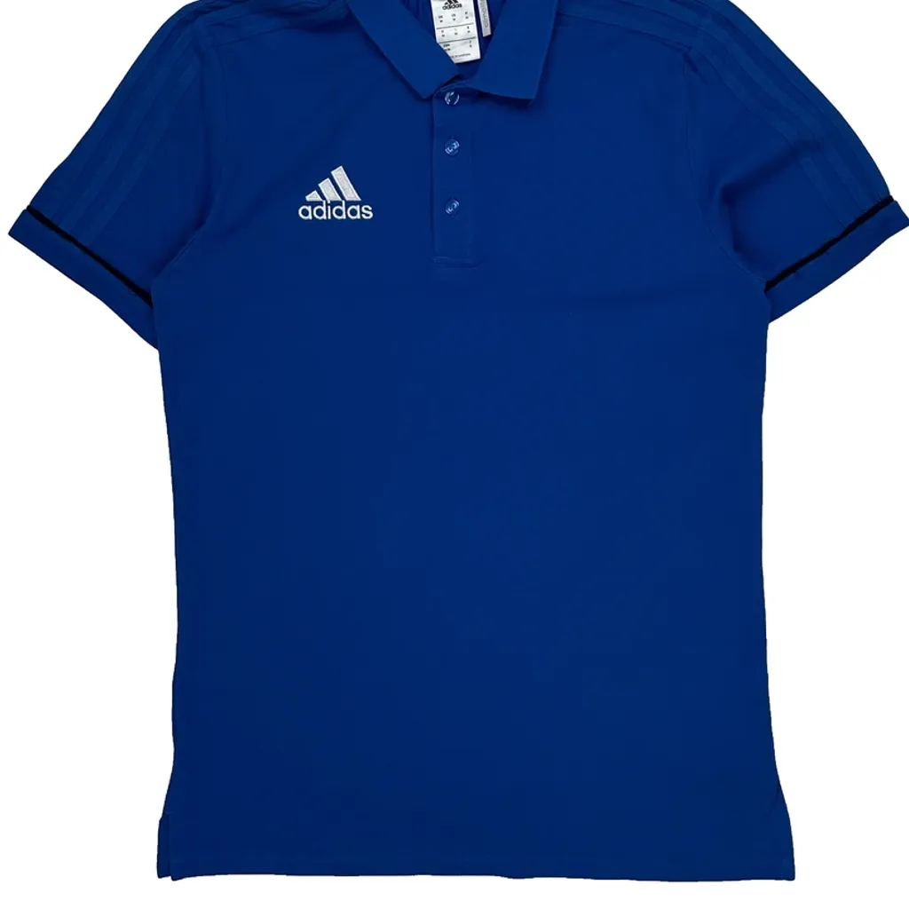 Adidas Polo Shirt - Medium Blue Polyester - Image 5