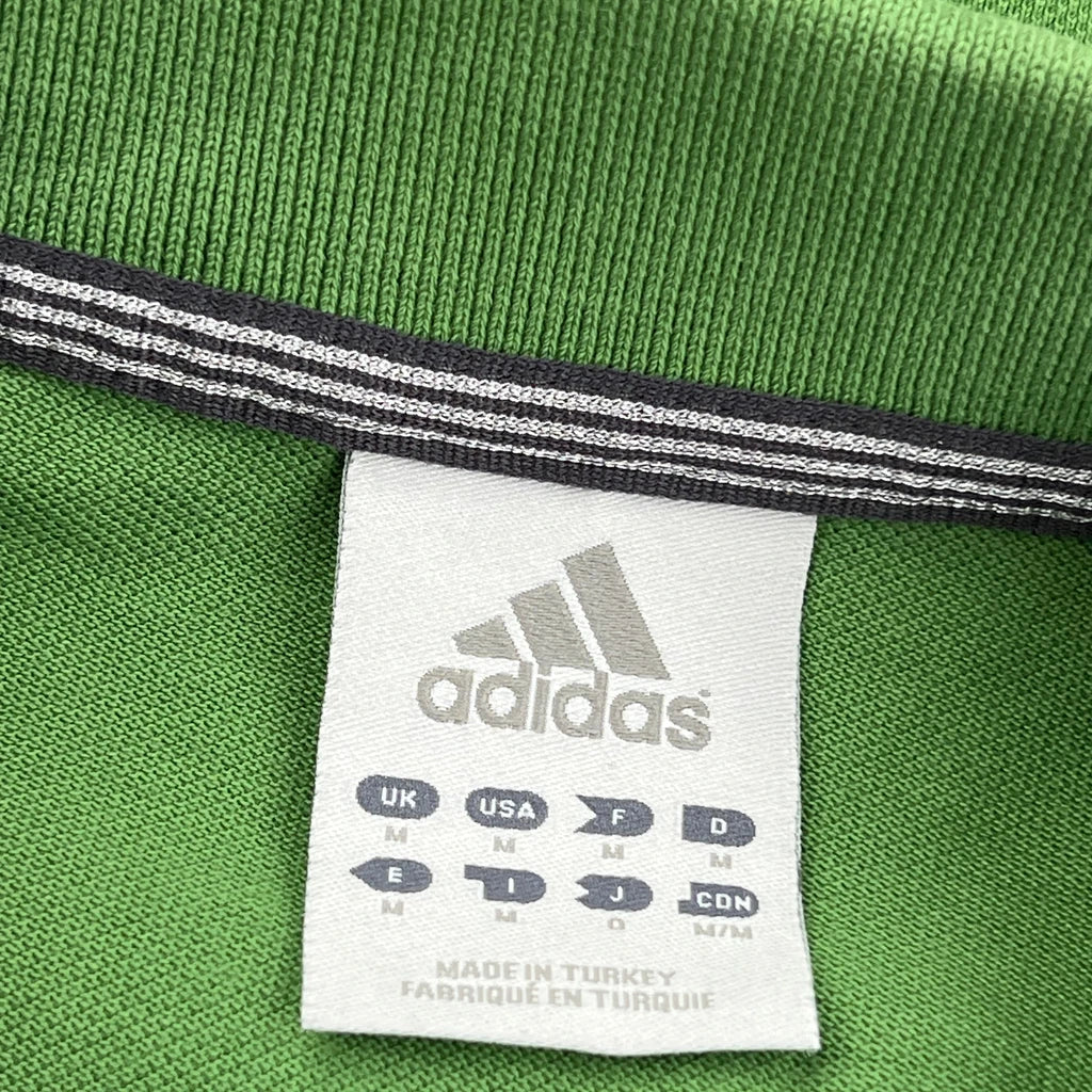Adidas Polo Shirt - Medium Green Cotton - Image 3