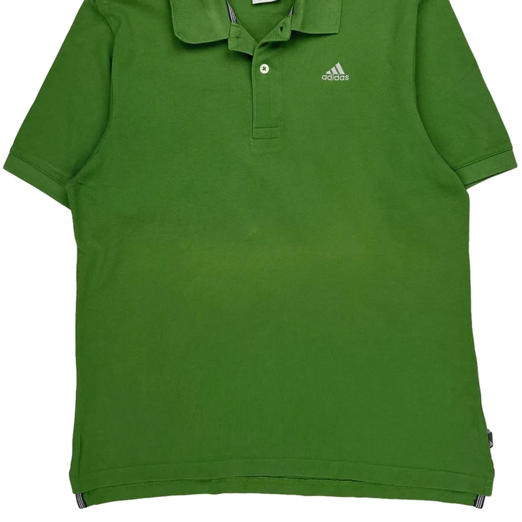 Adidas Polo Shirt - Medium Green Cotton - Image 4