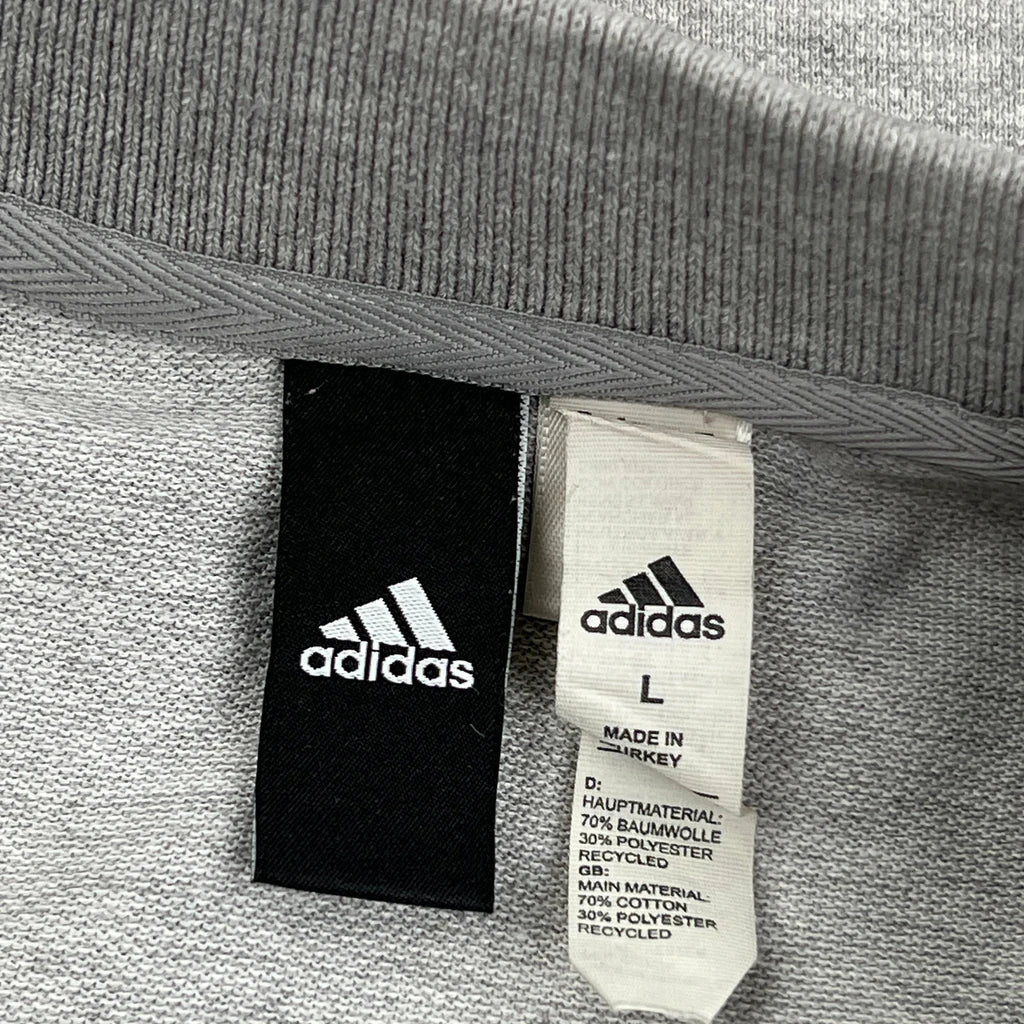 Adidas Polo Shirt - Large Grey Cotton - Image 3