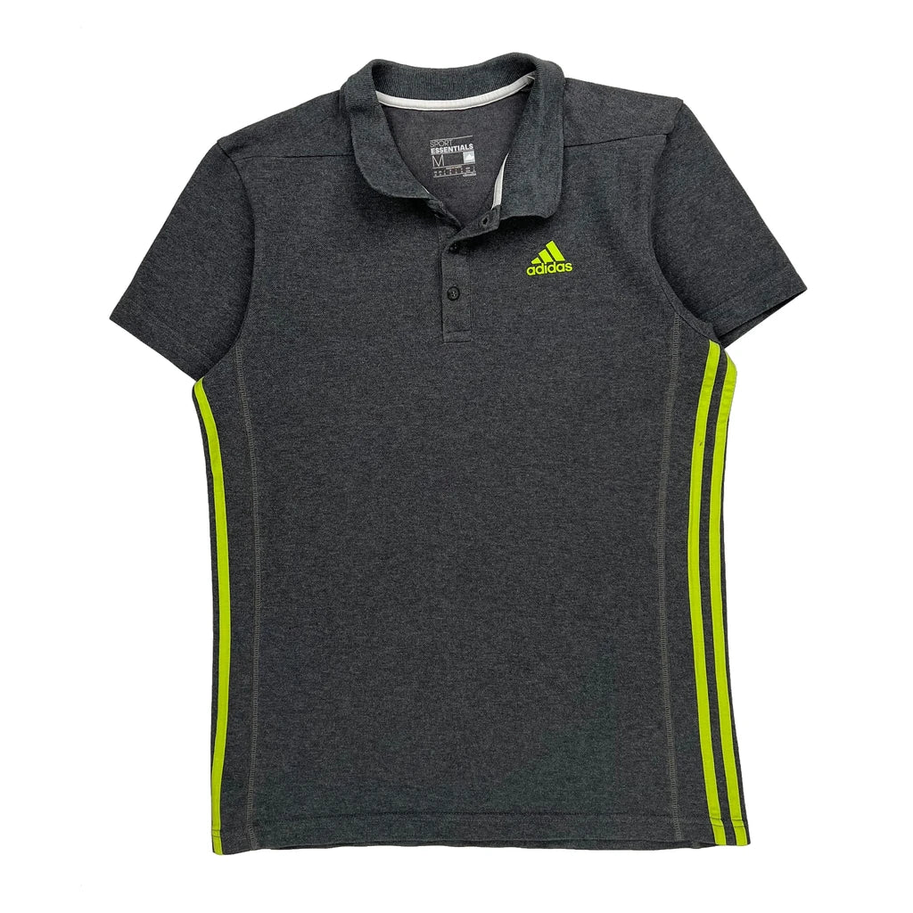 Adidas Polo Shirt - Medium Grey Polyester